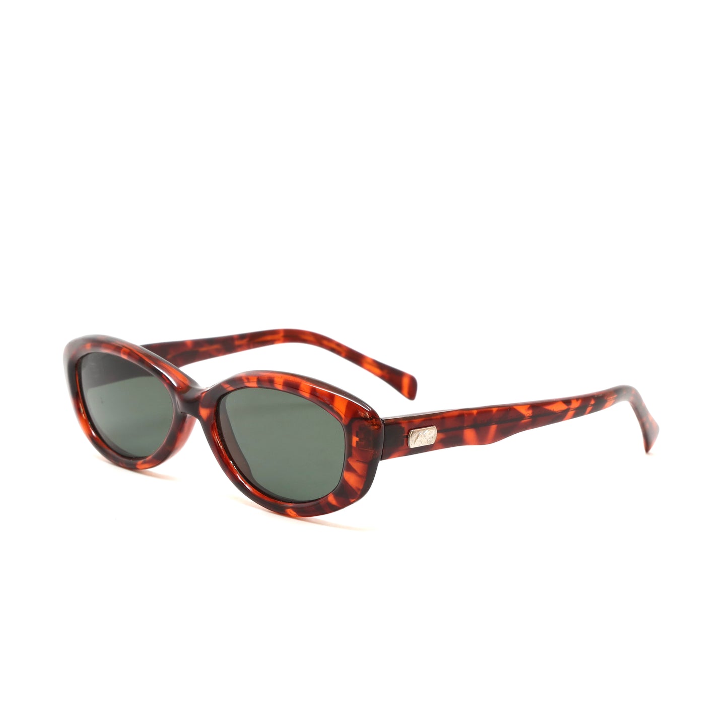 Narrow Frame Vintage Roxbury Mod Rectangle Sunglasses - Tortoise