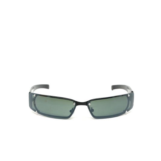 X-Static 1999 Slim Wraparound Rectangle Sunglasses - Black