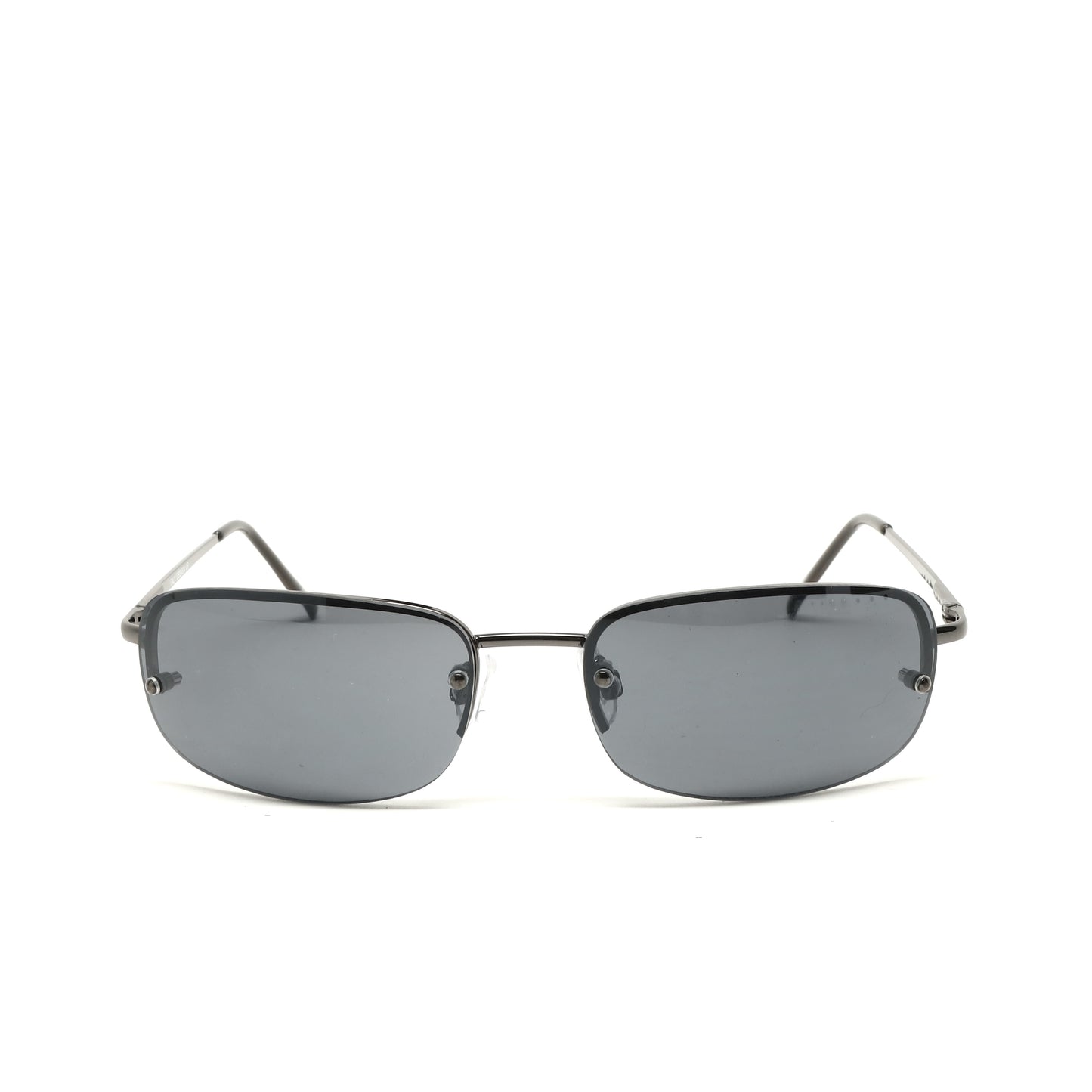 //Style 209// Vintage Standard 1997 Angled Oval Frame Sunglasses - Grey