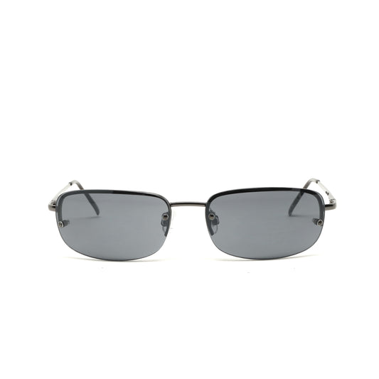 //Style 209// Vintage Standard 1997 Angled Oval Frame Sunglasses - Grey