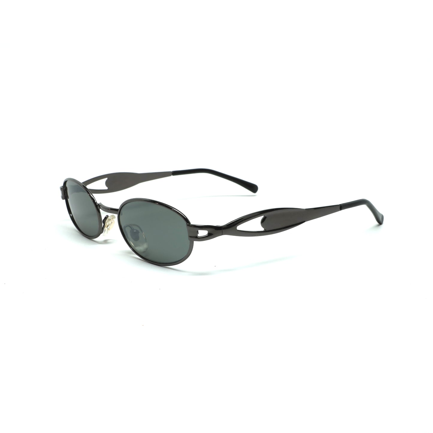 //Style M028// Small Size Mini 90s Deadstock Santa Fe Oval Sunglasses - Grey