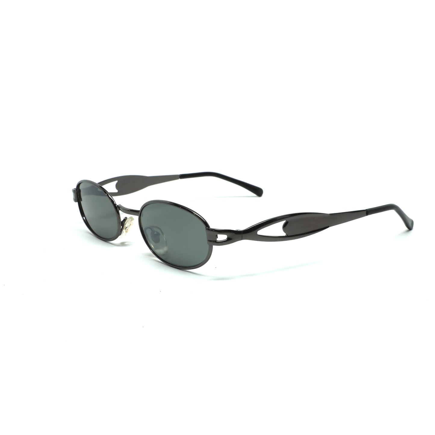 //Style M028// Small Size Mini 90s Deadstock Santa Fe Oval Sunglasses - Grey