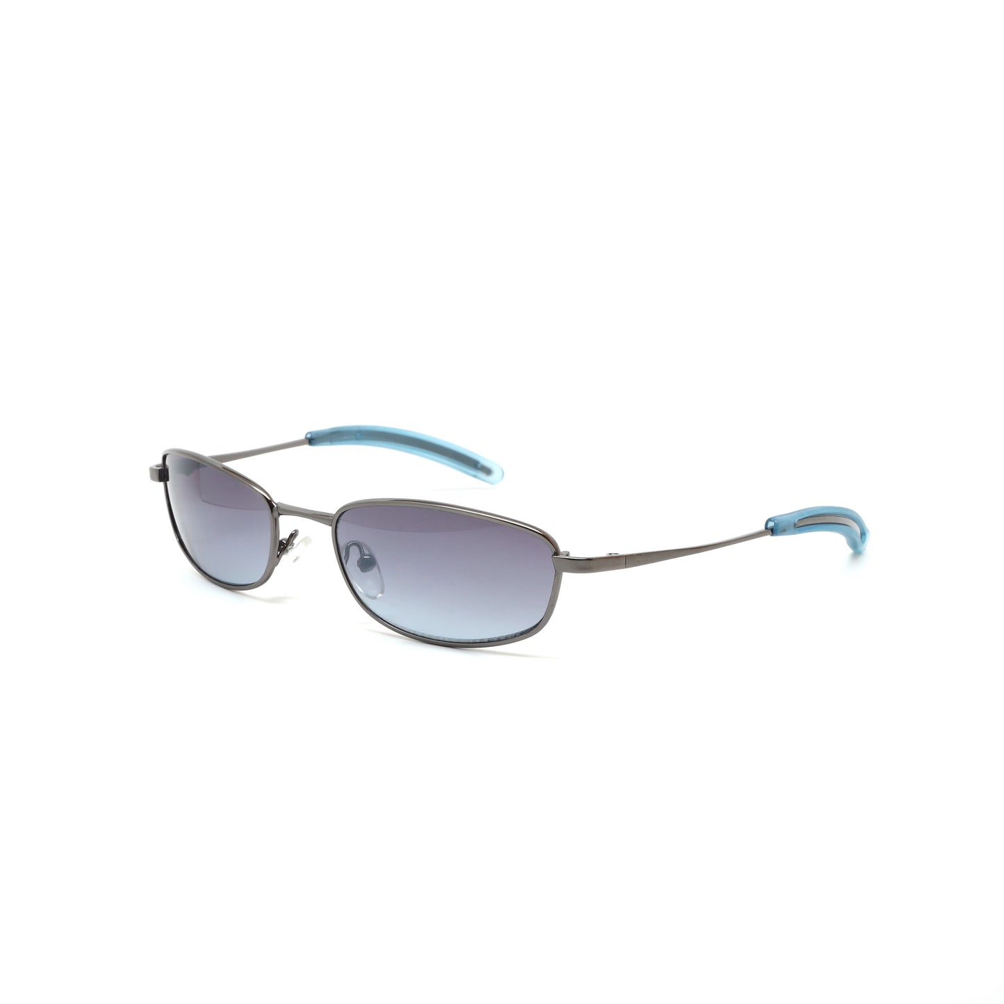 //Style 912// Vintage 90s Wire Oval Frame Sunglasses - Blue