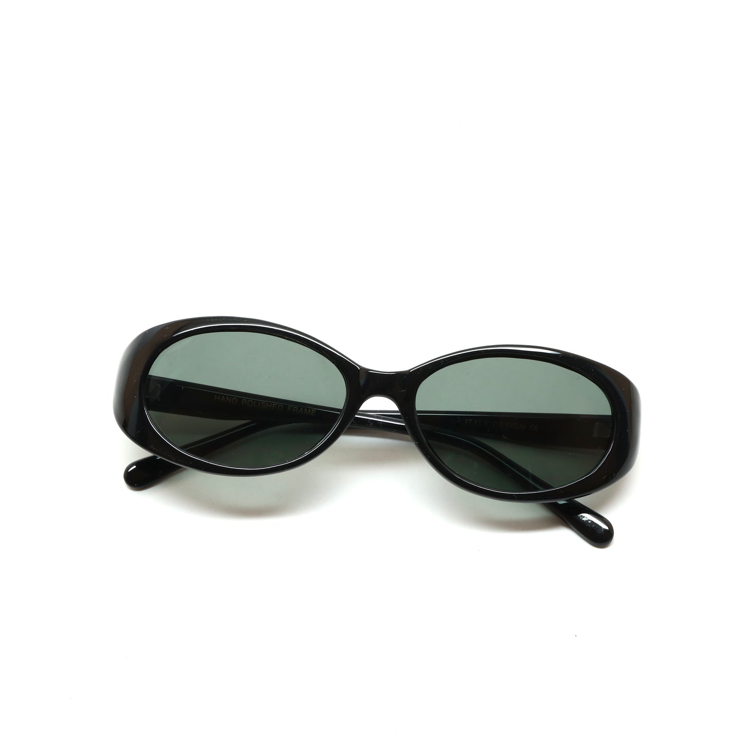 //Style 056// Vintage Standard 90s Bel Aire Oval Sunglasses - Black