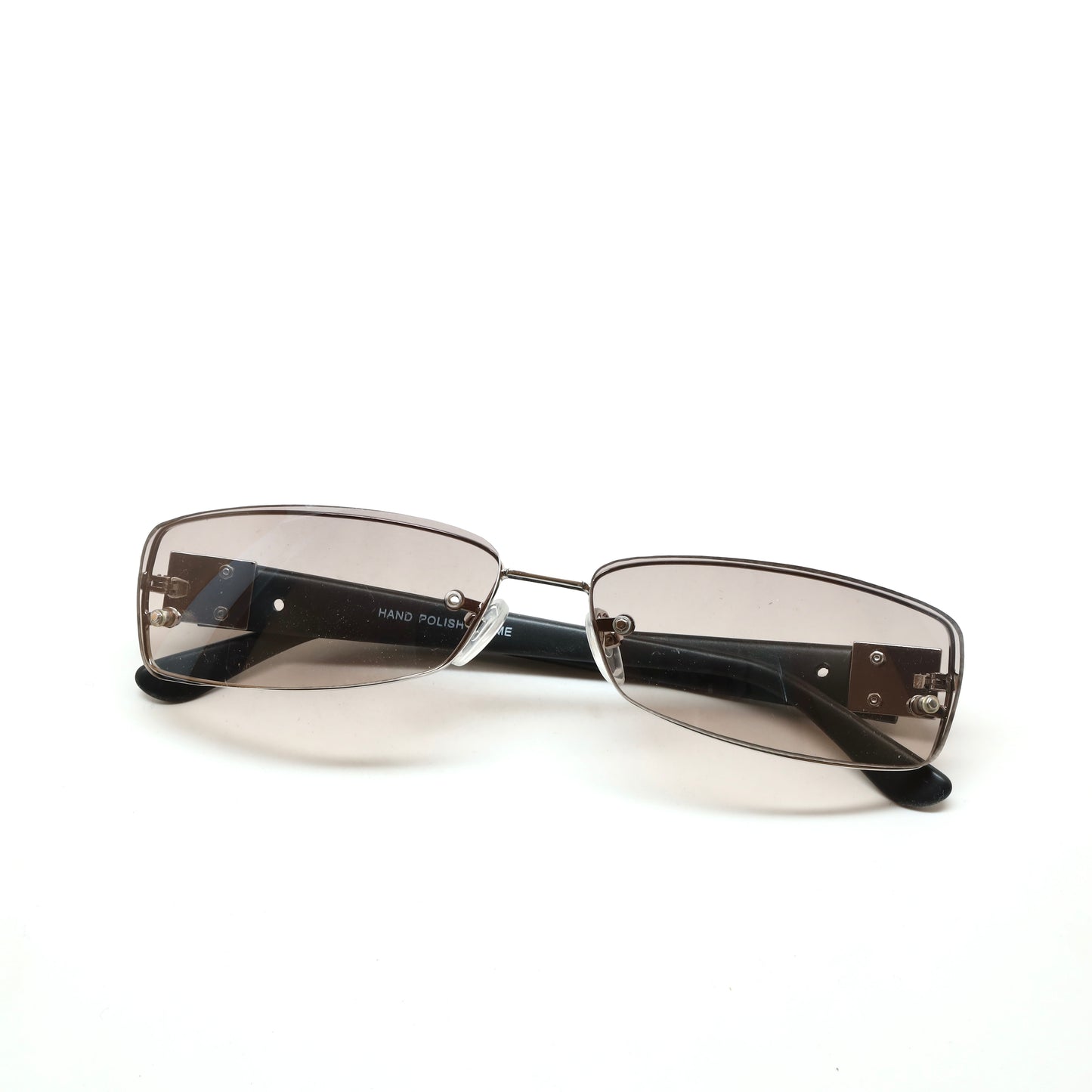 //X-Static 07// Slim Wraparound Rectangle Sunglasses - Clear