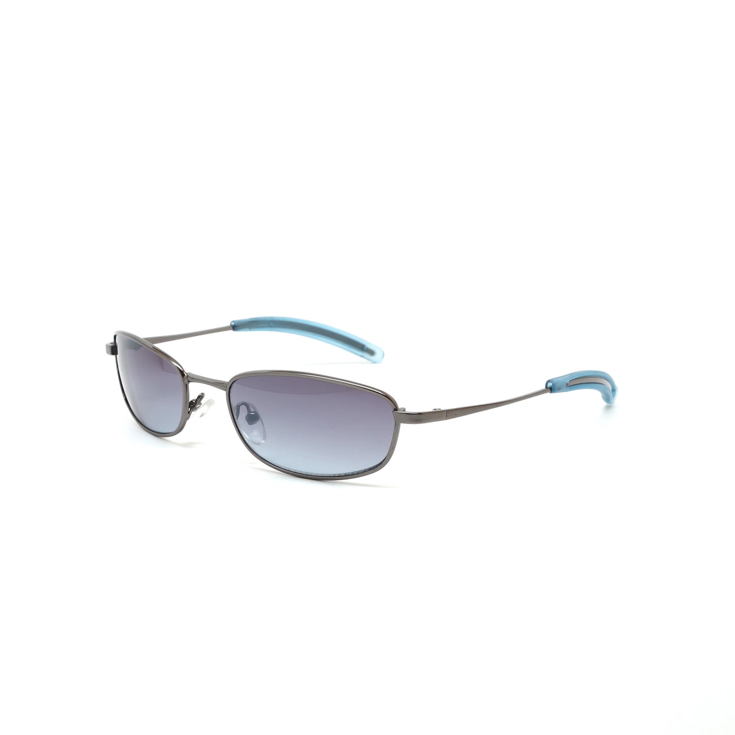 //Style 912// Vintage 90s Wire Oval Frame Sunglasses - Blue