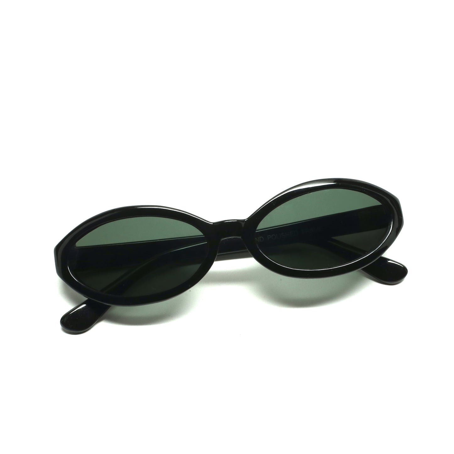 //Style 41// Deluxe Vintage 90s Deadstock High Quality Oval Sunglasses - Black