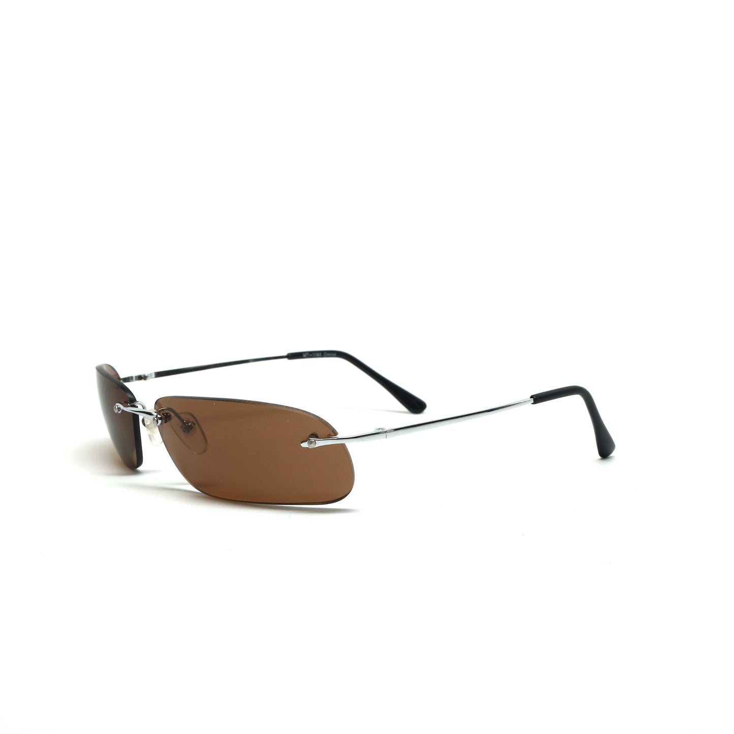 //Style 193// Vintage Late 90s Frameless Design Sunglasses - Brown