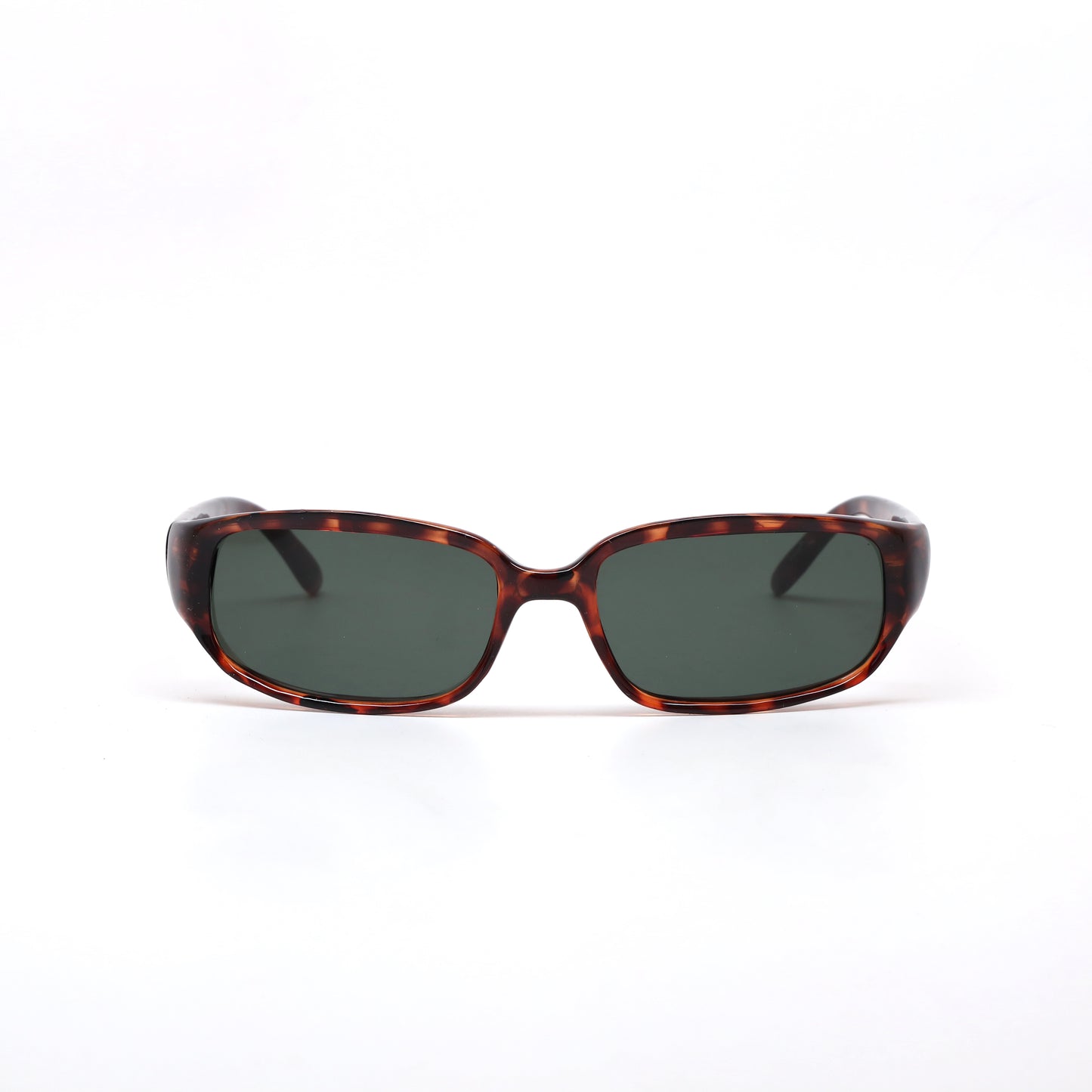 Vintage Standard Size Rectangle Frame Sunglasses - Tortoise
