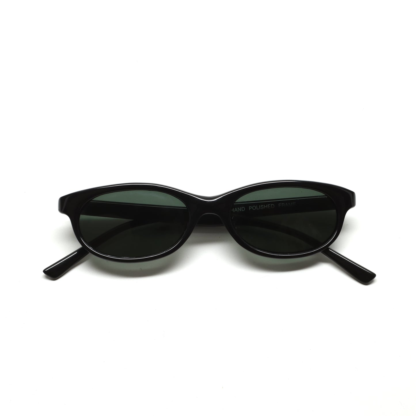 //Style 46// Vintage Small Size 90s Browline Circular Shape Sunglasses - Black