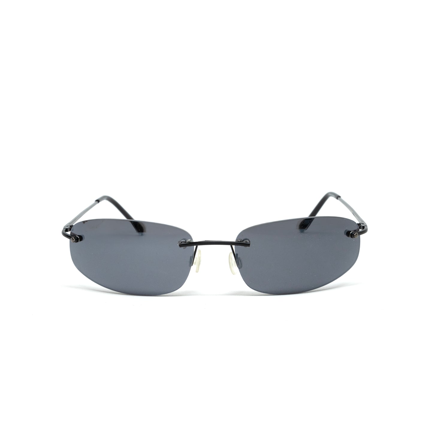 //Style 3809/// Deluxe Vintage Y2k Rimless Black Frame Sunglasses - Grey