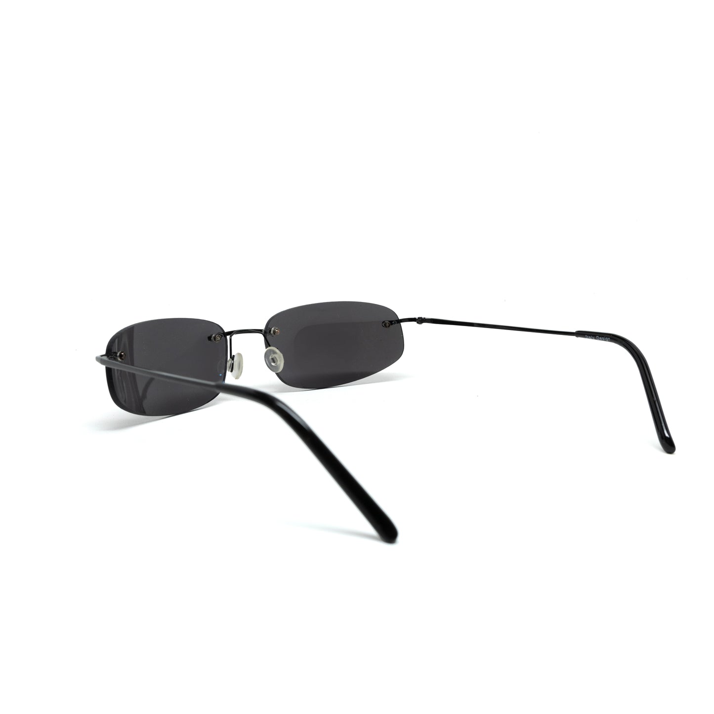 //Style 3809/// Deluxe Vintage Y2k Rimless Black Frame Sunglasses - Grey