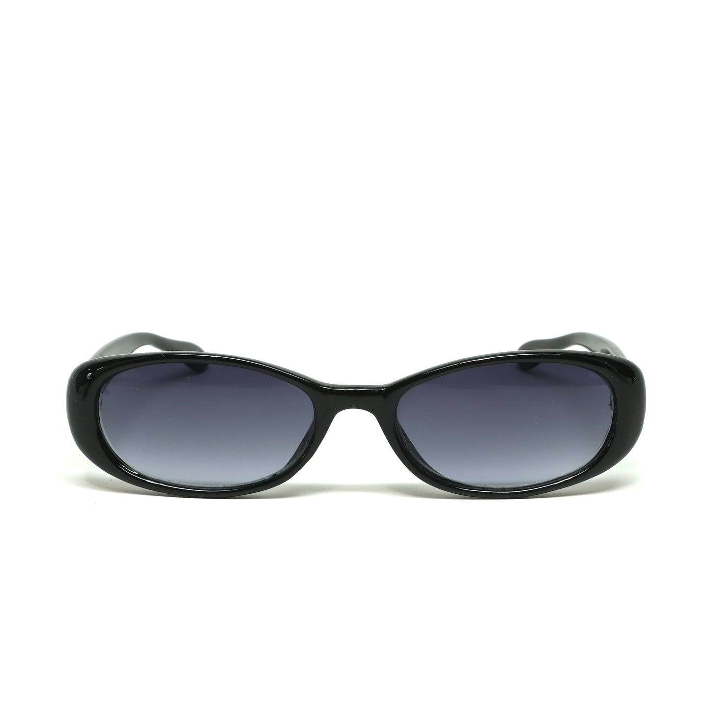 Deluxe Vintage Y2k Standard Chic Wraparound Sunglasses - Black