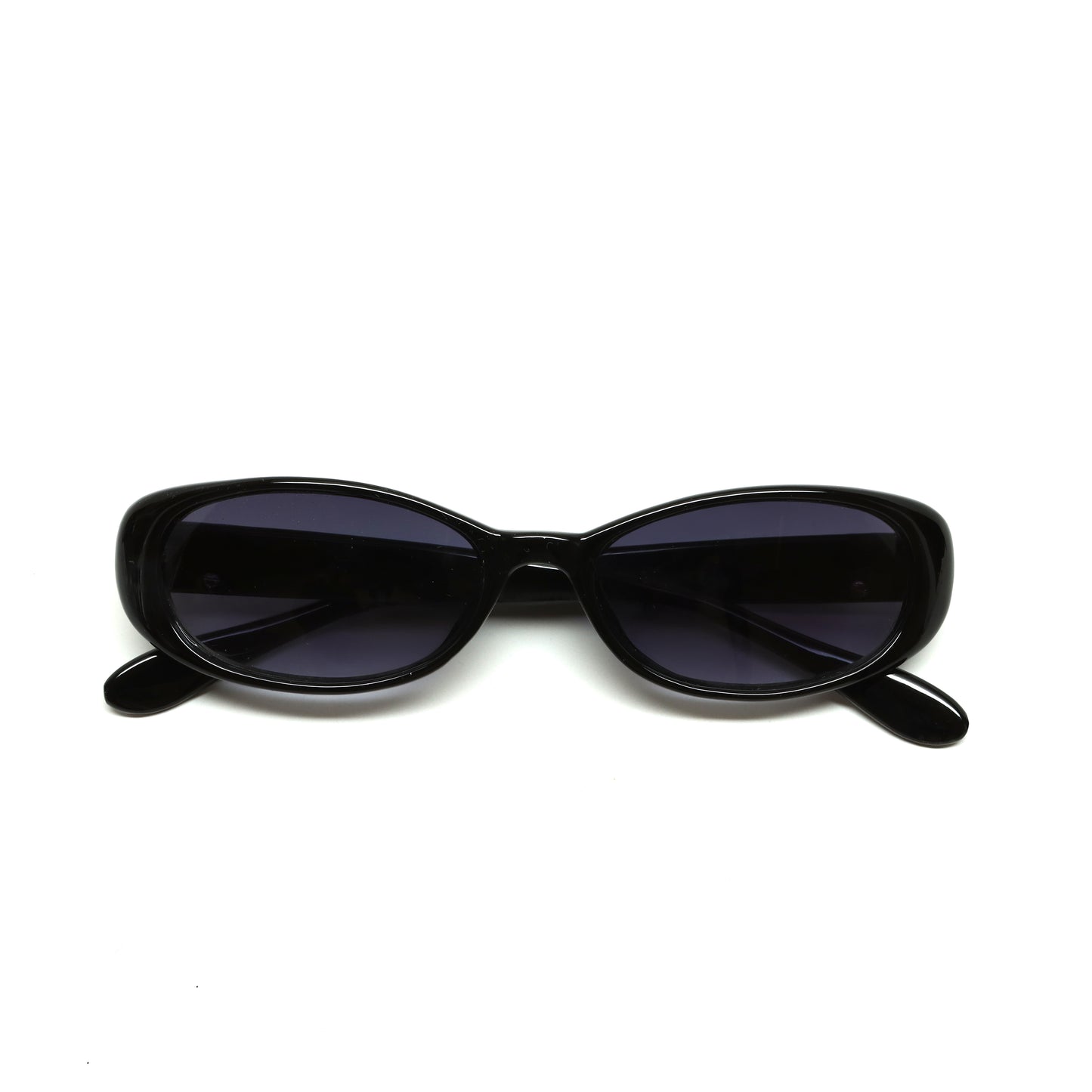 Deluxe Vintage Y2k Standard Chic Wraparound Sunglasses - Black