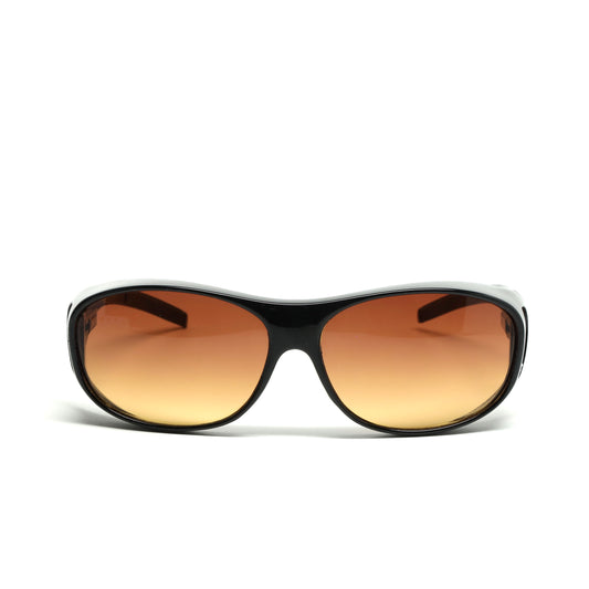 Vintage 90s Mod Oversized Aviator Visor Sunglasses - Orange