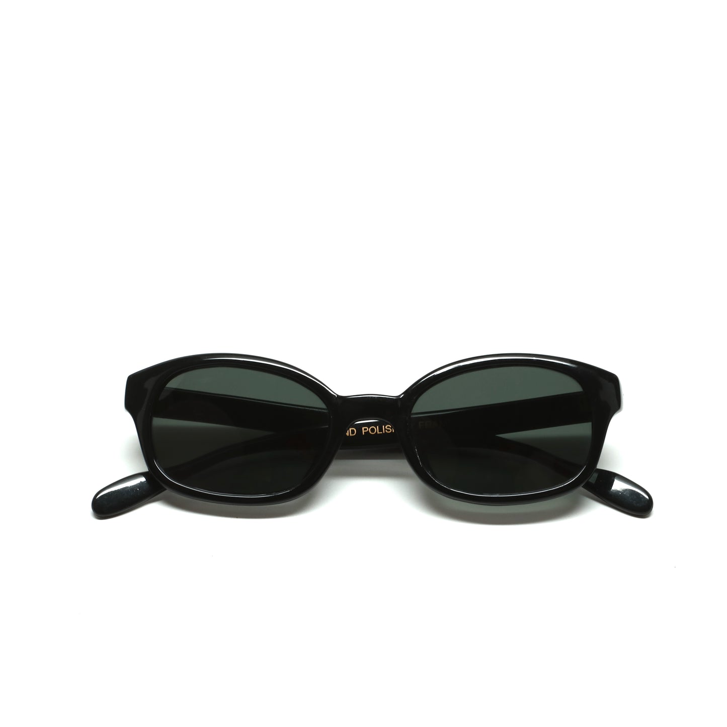 Vintage Small Sized 90s Mod Original Rectangle Sunglasses - Black