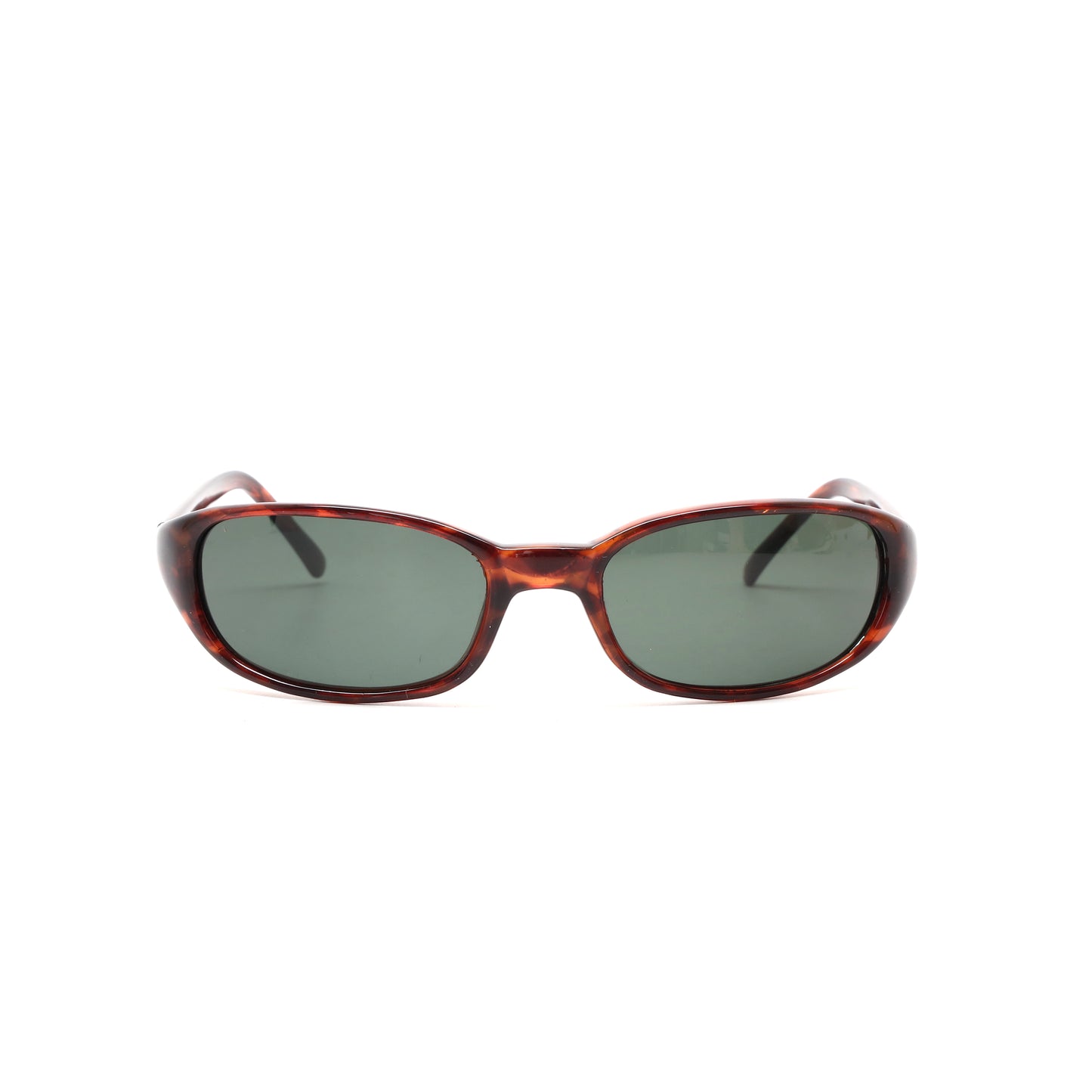 Deluxe Vintage 90s Deadstock Wraparound Oval Sunglasses - Tortoise