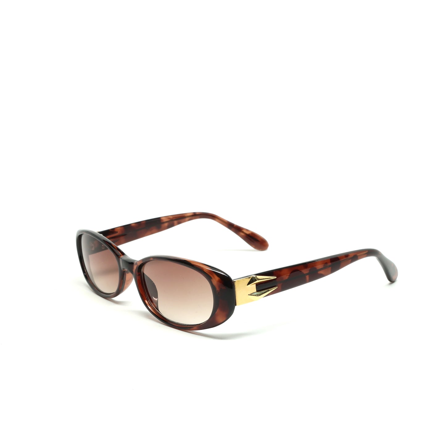 Deluxe Vintage Y2k Standard Chic Wraparound Sunglasses - Tortoise