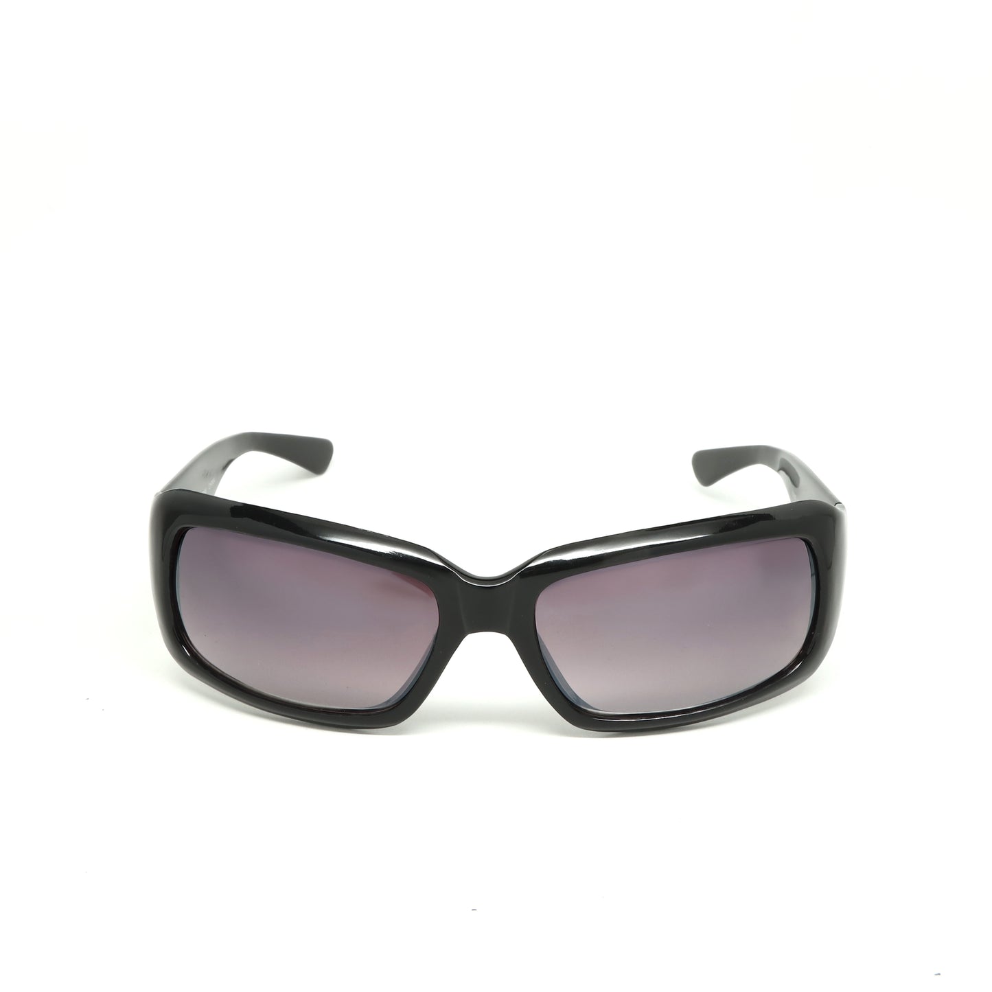 //Prototype 95// Oversized Chopper Cross Wraparound Sunglasses - Black