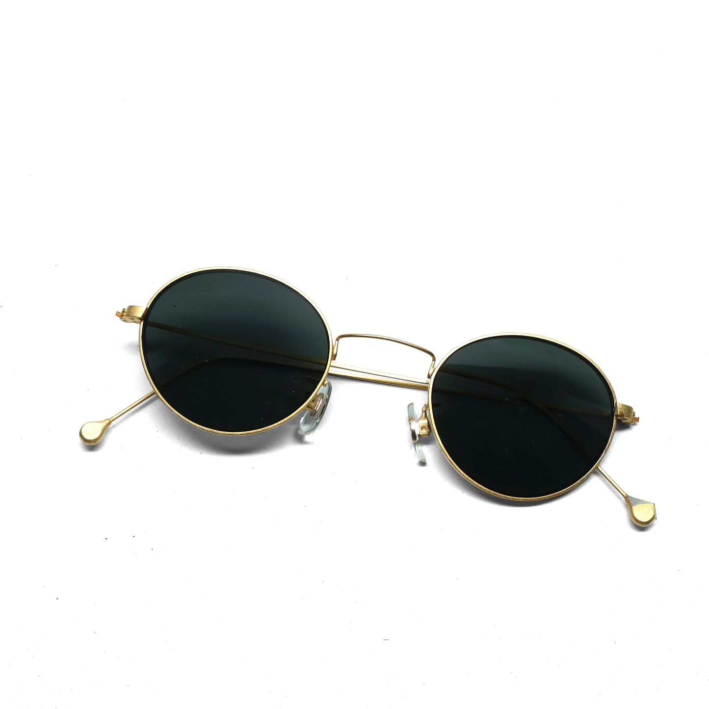 //Style 70// Vintage 90s Metal Frame Circle Shape Sunglasses - Gold