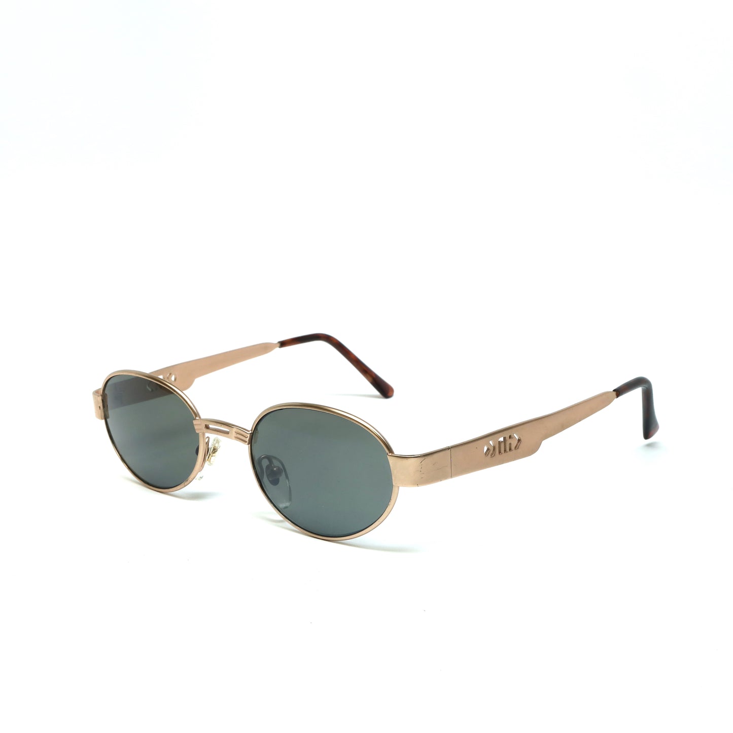 //Style 31// True Vintage Standard Size Matte Oval Sunglasses - Gold