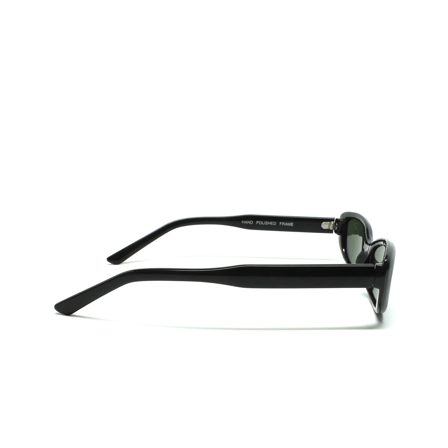 //Style 430// Vintage 90s Small Size Slim Narrow Rectangle Frame Sunglasses - Black