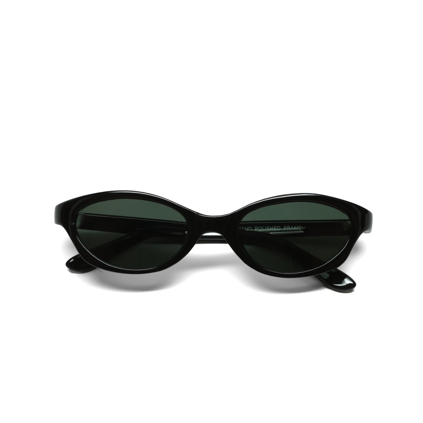 //Style 69// Deluxe Vintage 90s Deadstock Chic Angled Oval Sunglasses - Black