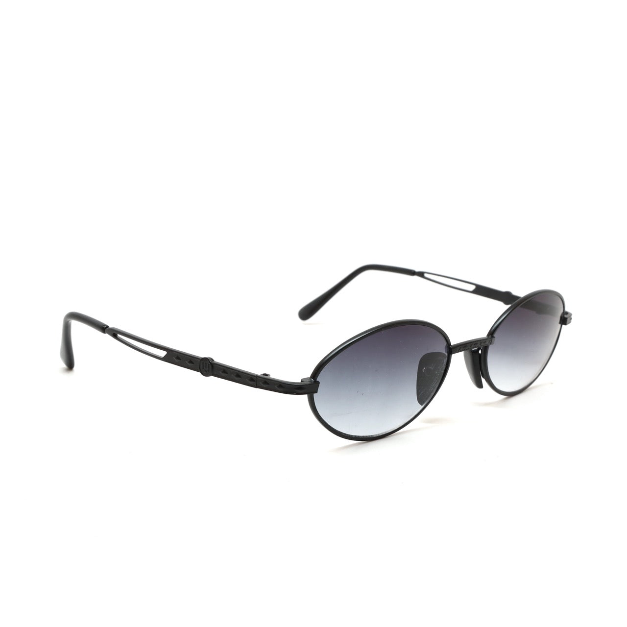 Vintage MINI Small Size 1992 Neo Santa Fe Oval Frame Sunglasses - Black