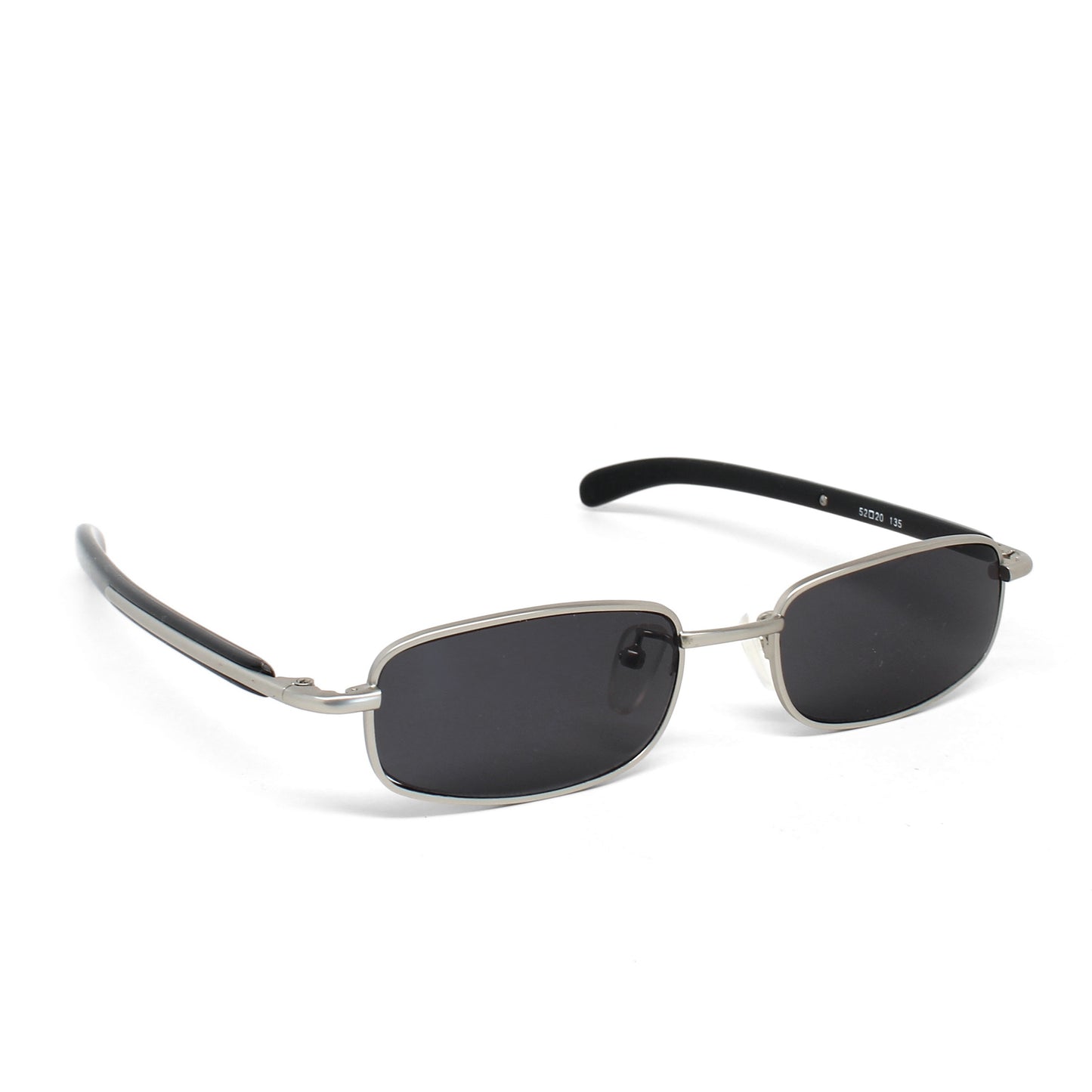 //Style M27// Vintage Small Size 1996 Wraparound Rectangle Roxbury Sunglasses - Silver