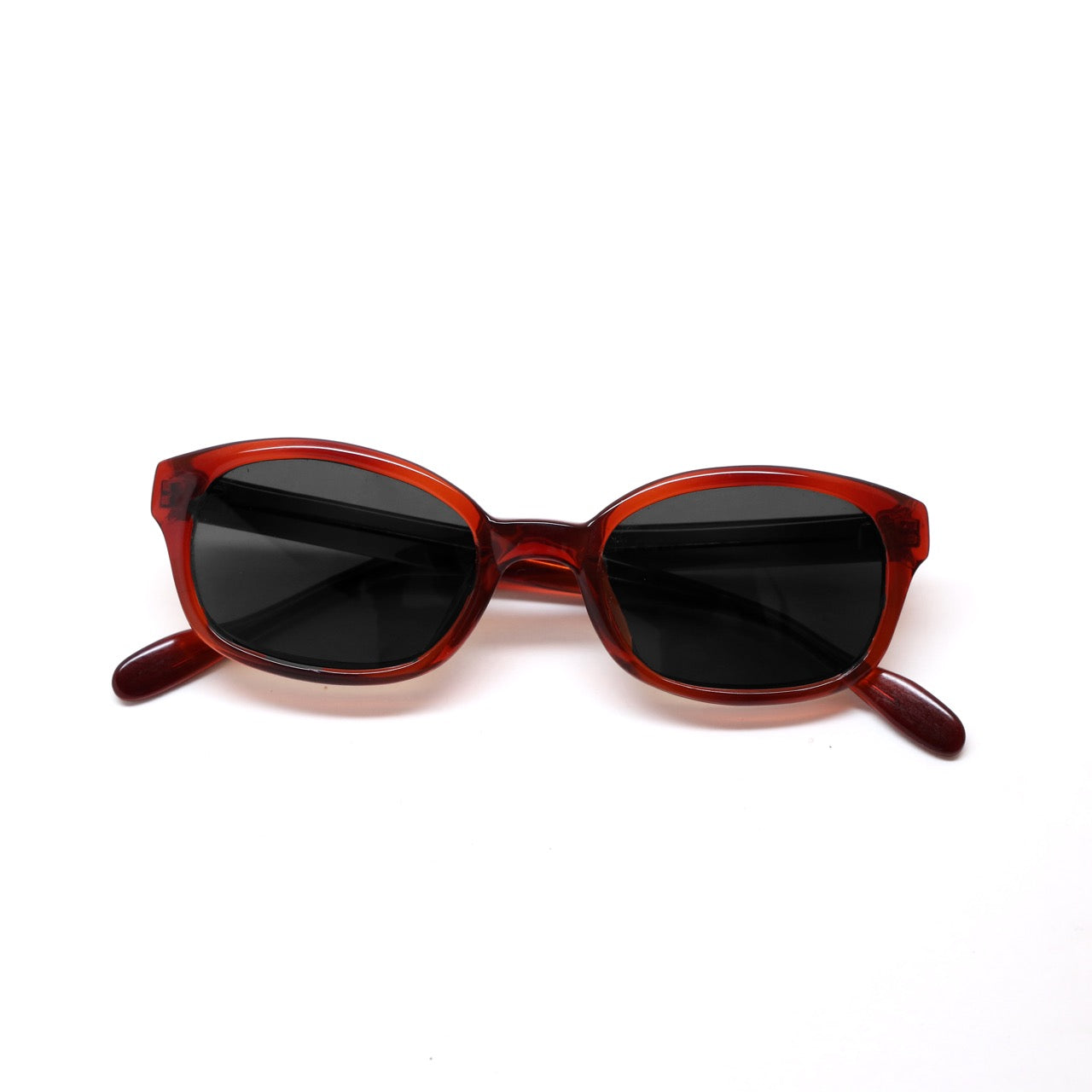 //Style 52// Vintage Small Sized 90s Original Rectangle Sunglasses - Red
