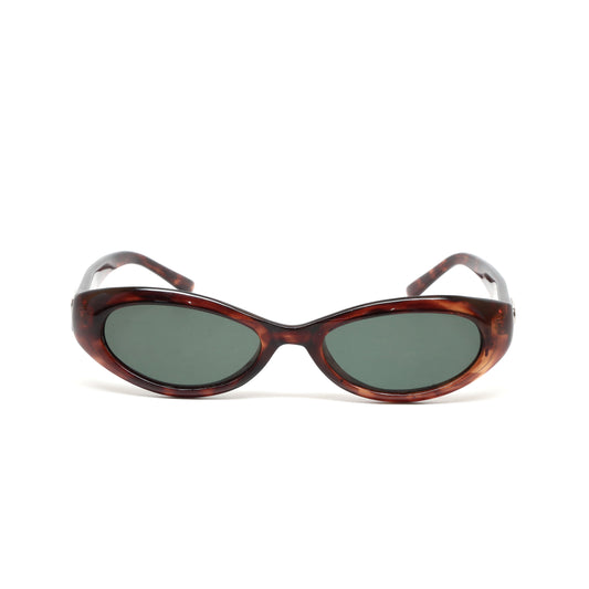 Vintage Small Size 90s Mod Verona Classic Oval Frame Sunglasses - Tortoise
