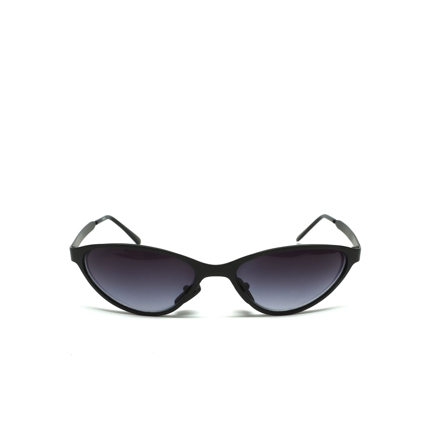 //Style M132// Vintage Geometric Oval Wire Frame Sunglasses - Black