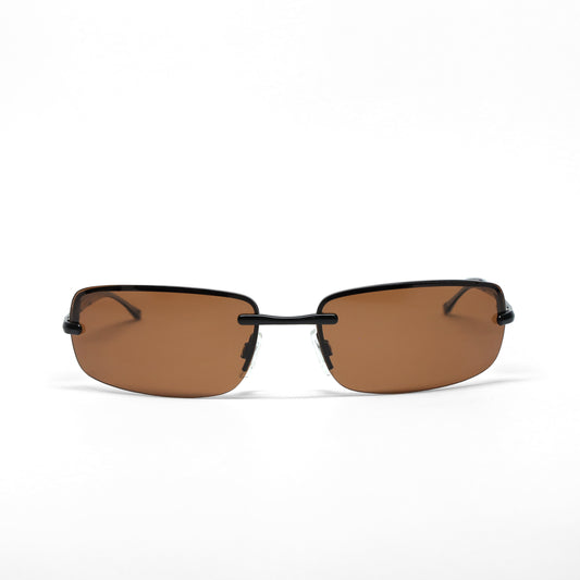 //POLARIZED// Deluxe Vintage Frameless Brown Sunglasses w/ High Quality Polarized Lenses