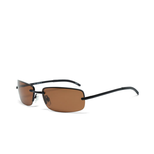 //POLARIZED// Deluxe Vintage Frameless Brown Sunglasses w/ High Quality Polarized Lenses