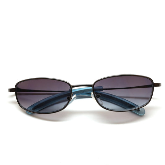 //Style 912// Vintage 90s Wire Oval Frame Sunglasses - Blue