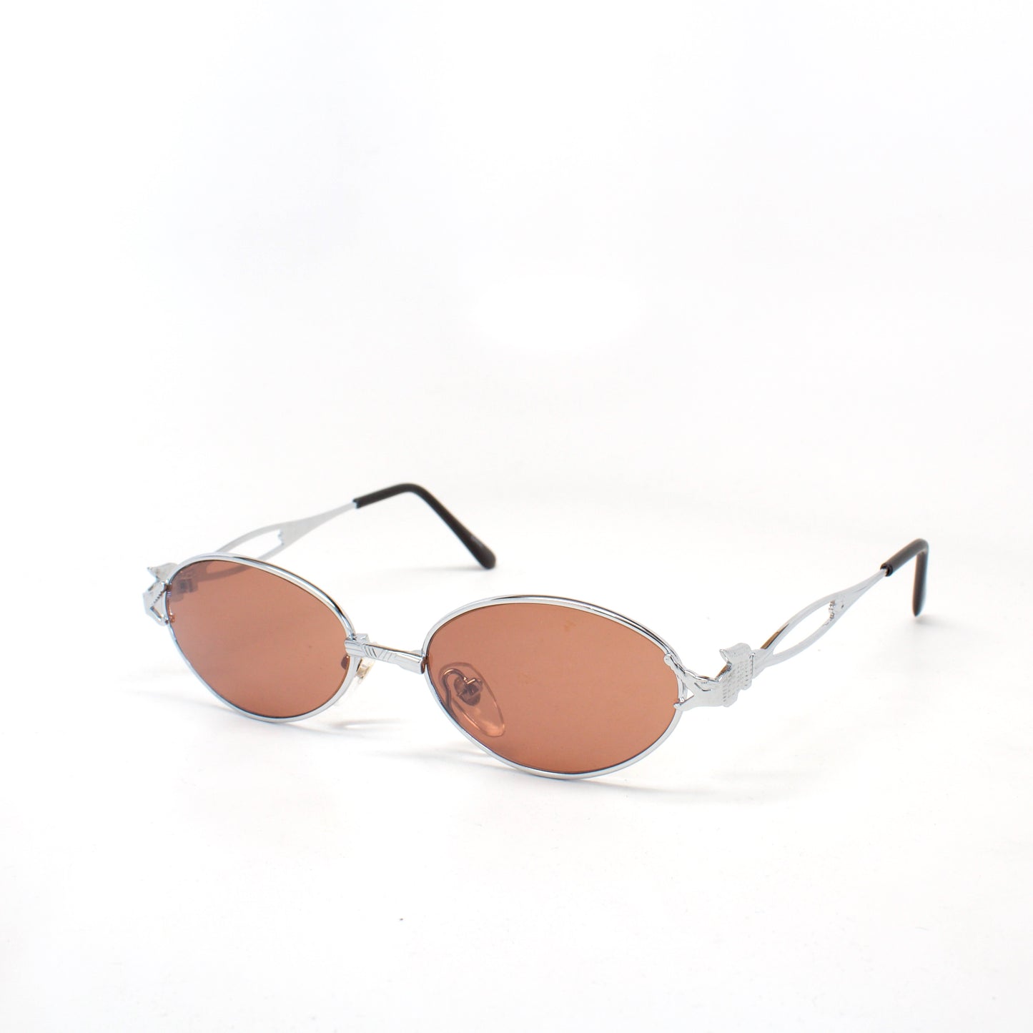 Vintage Standard Size 90s Verona Nightvision Oval Sunglasses - Silver